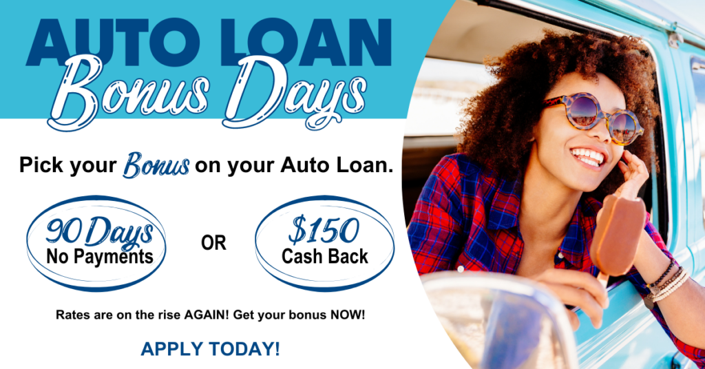 auto loan bonus days pick your bonus person of color with a popsicle in a automobile