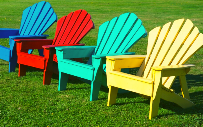 colorful lawn chairs